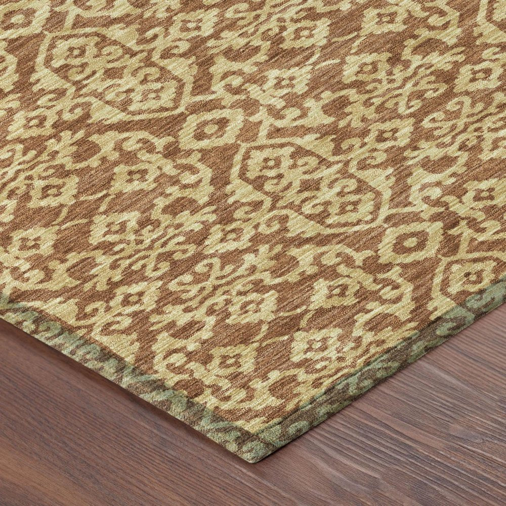 9' X 12' Orange And Graphite Oriental Washable Indoor Outdoor Area Rug HomeRoots