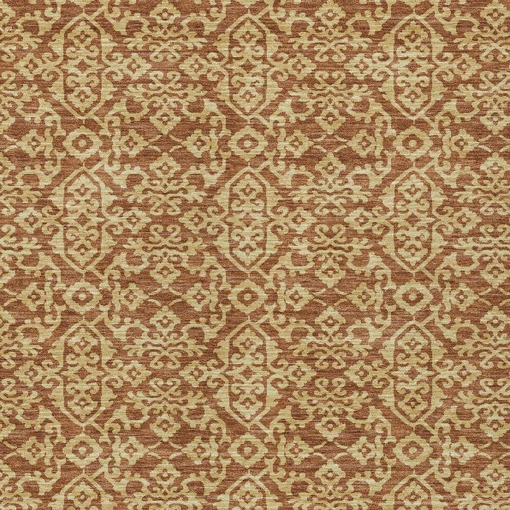9' X 12' Orange And Graphite Oriental Washable Indoor Outdoor Area Rug HomeRoots