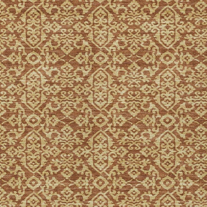 9' X 12' Orange And Graphite Oriental Washable Indoor Outdoor Area Rug HomeRoots