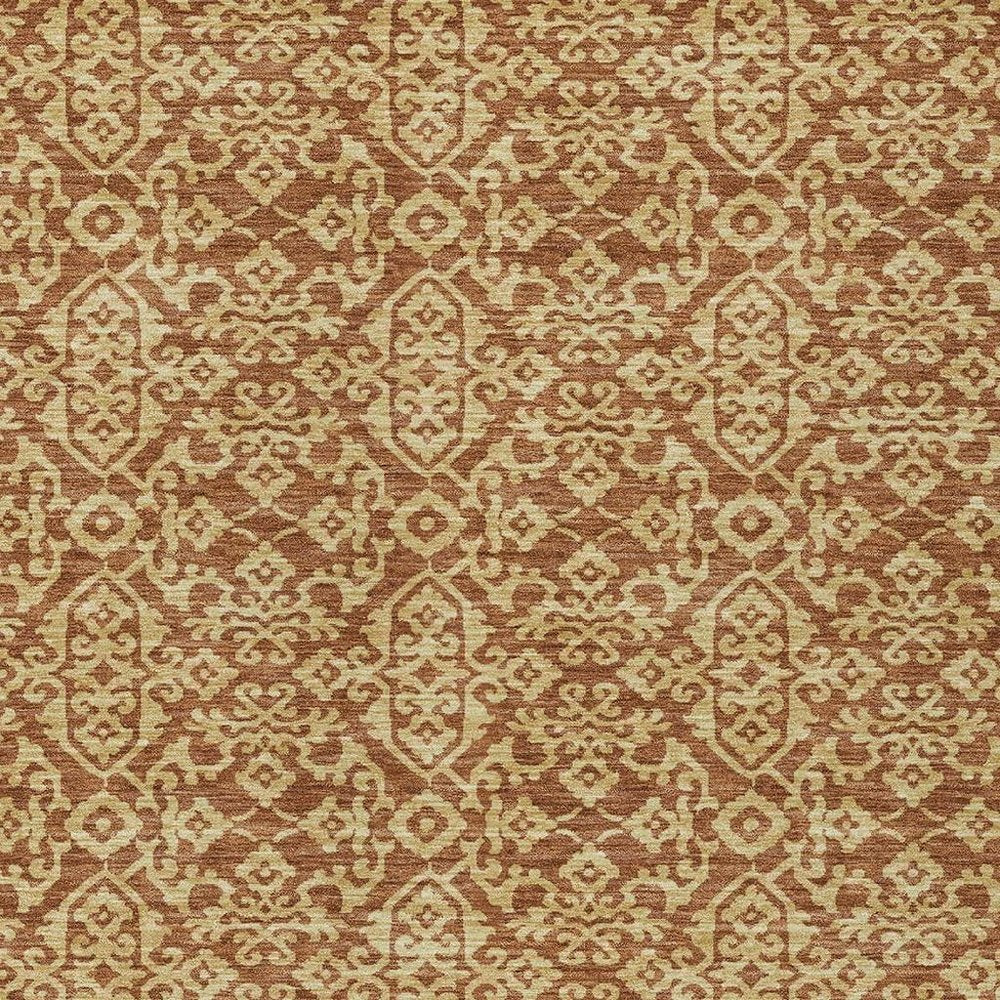 10' X 14' Orange And Graphite Oriental Washable Indoor Outdoor Area Rug HomeRoots