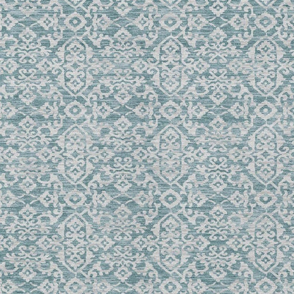 3' X 5' Teal Blue And Brown Oriental Washable Indoor Outdoor Area Rug HomeRoots