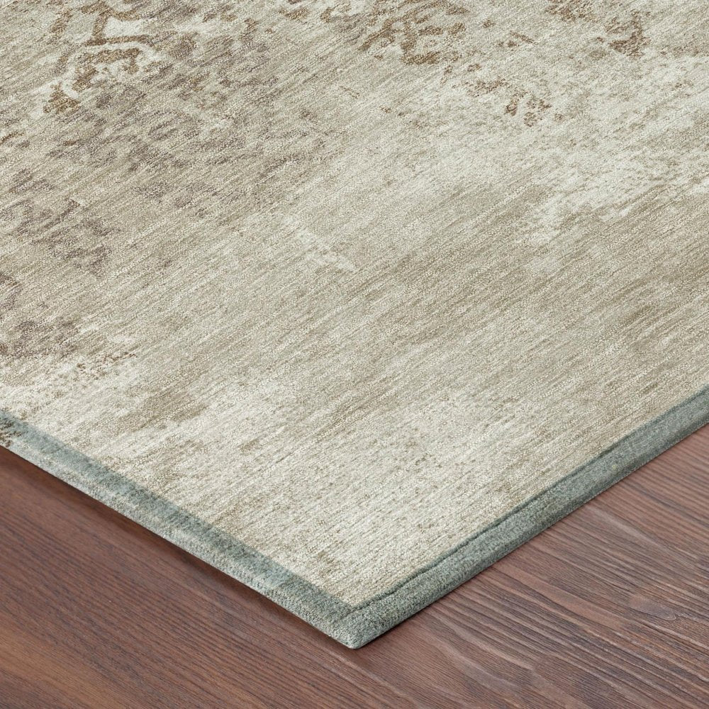 8' X 10' Beige And Gray Oriental Washable Indoor Outdoor Area Rug HomeRoots