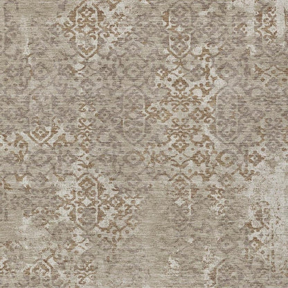 9' X 12' Beige And Gray Oriental Washable Indoor Outdoor Area Rug HomeRoots