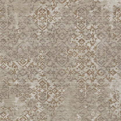 10' X 14' Beige And Gray Oriental Washable Indoor Outdoor Area Rug HomeRoots