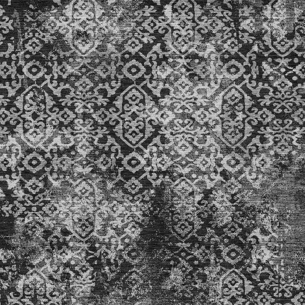 8' X 10' Black And Gray Oriental Washable Indoor Outdoor Area Rug HomeRoots