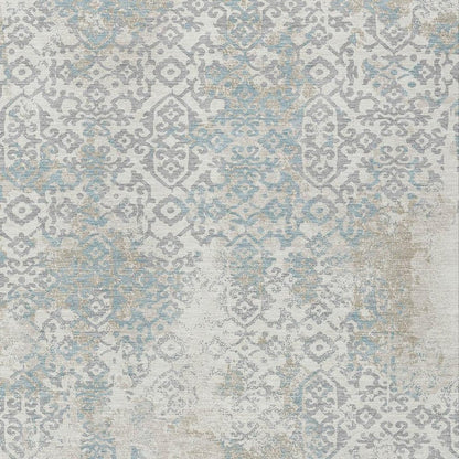 8' X 10' Ivory And Blue Oriental Washable Indoor Outdoor Area Rug HomeRoots