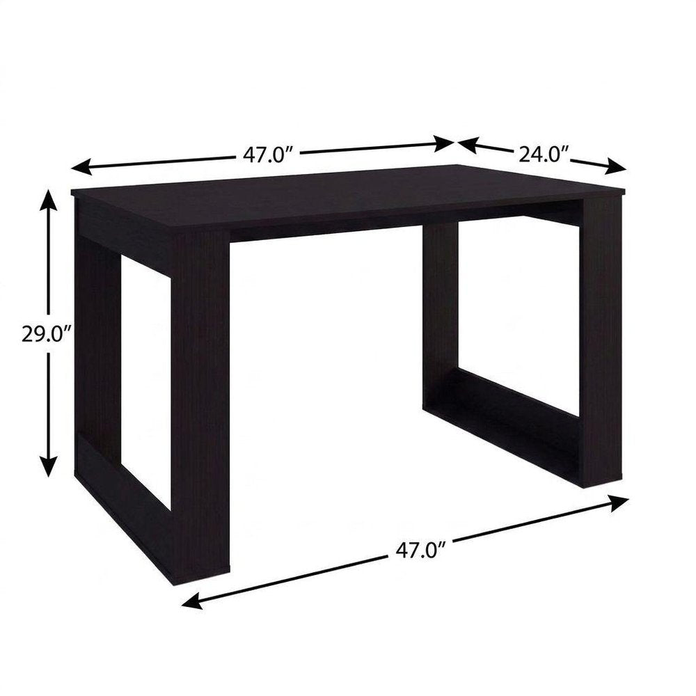 47" Black Wood Computer Desk — view 6