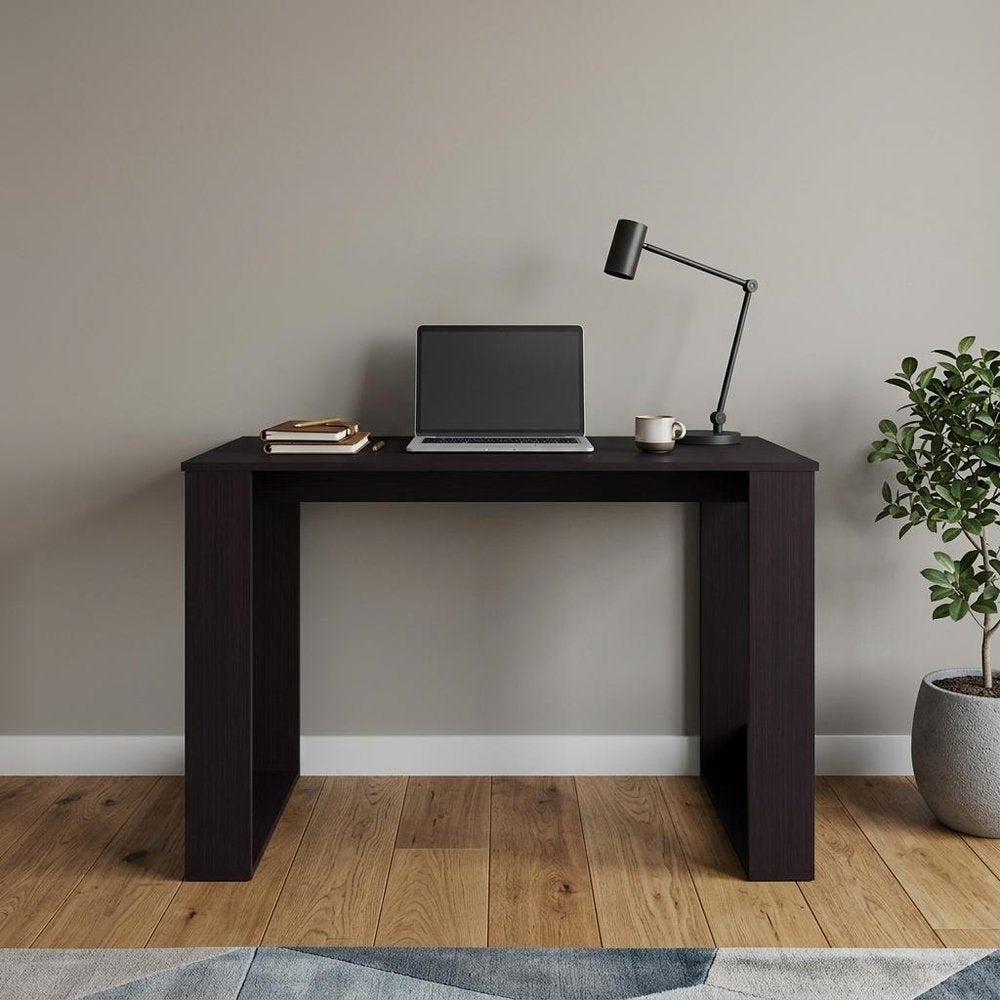 47" Black Wood Computer Desk HomeRoots