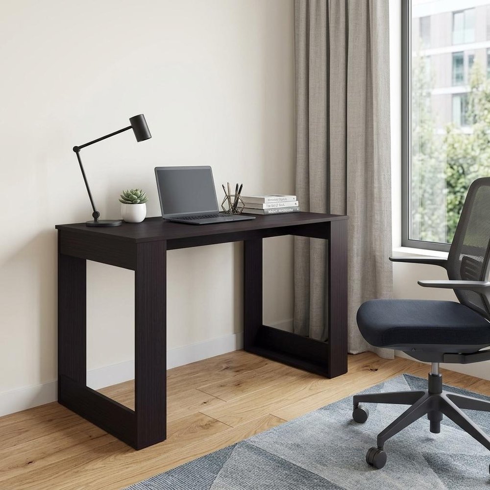 47" Black Wood Computer Desk — view 8