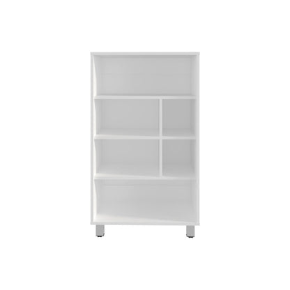 41" White Wood Four Tier Bookcase HomeRoots