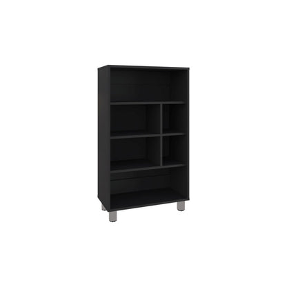 41" Black Wood Four Tier Bookcase HomeRoots