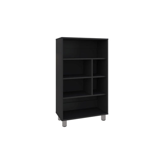 41" Black Wood Four Tier Bookcase