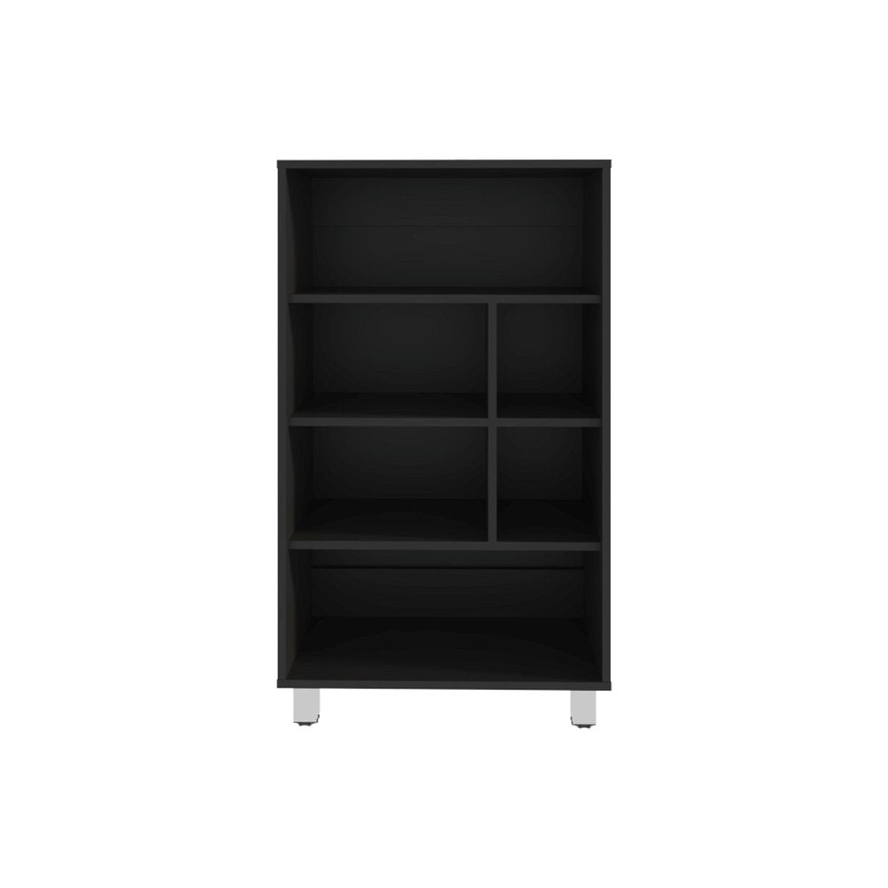 41" Black Wood Four Tier Bookcase — view 2