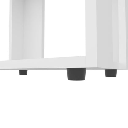 39" White Wood Three Tier Bookcase HomeRoots