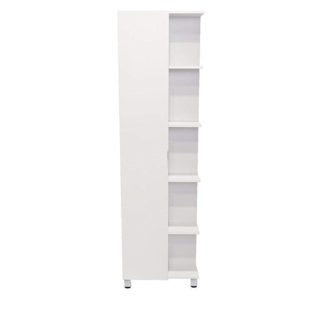 20" White Wood Corner Accent Cabinet With Single Door — view 1