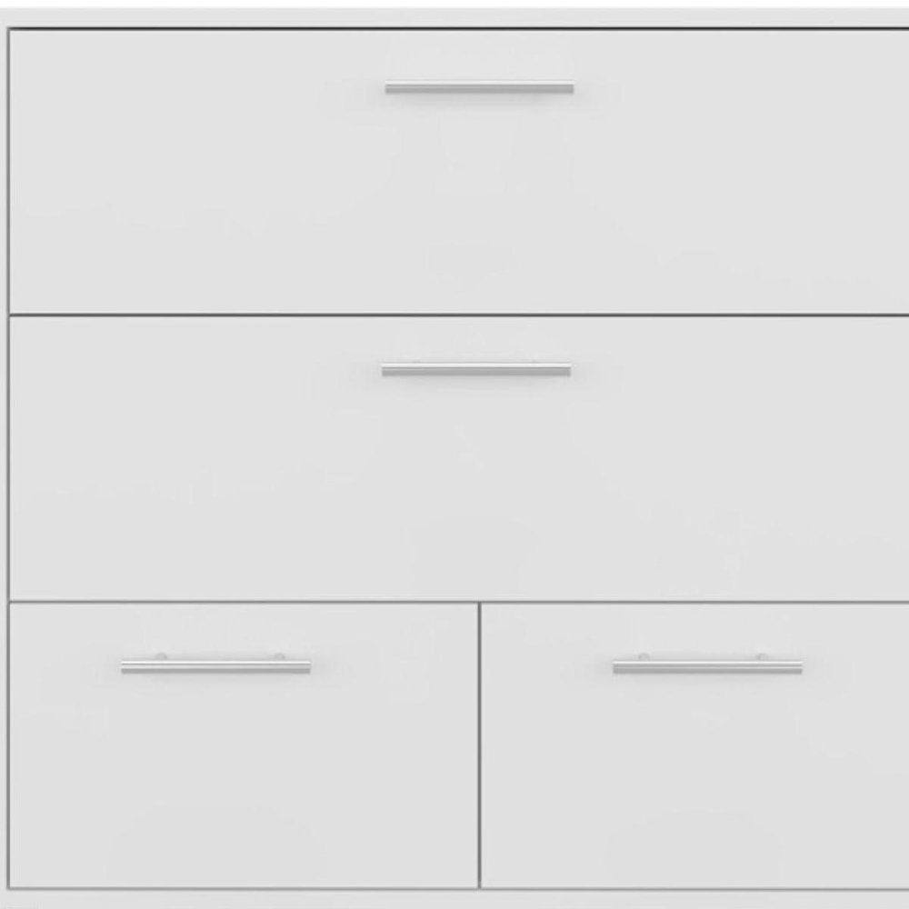 24" White Wood Four Drawer Dresser