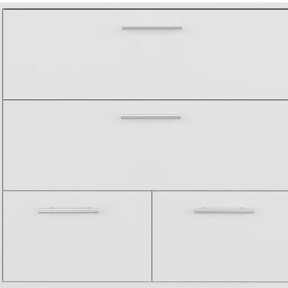 24" White Wood Four Drawer Dresser