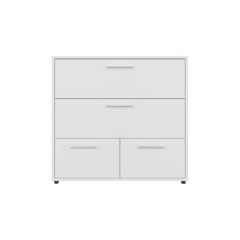24" White Wood Four Drawer Dresser — view 1