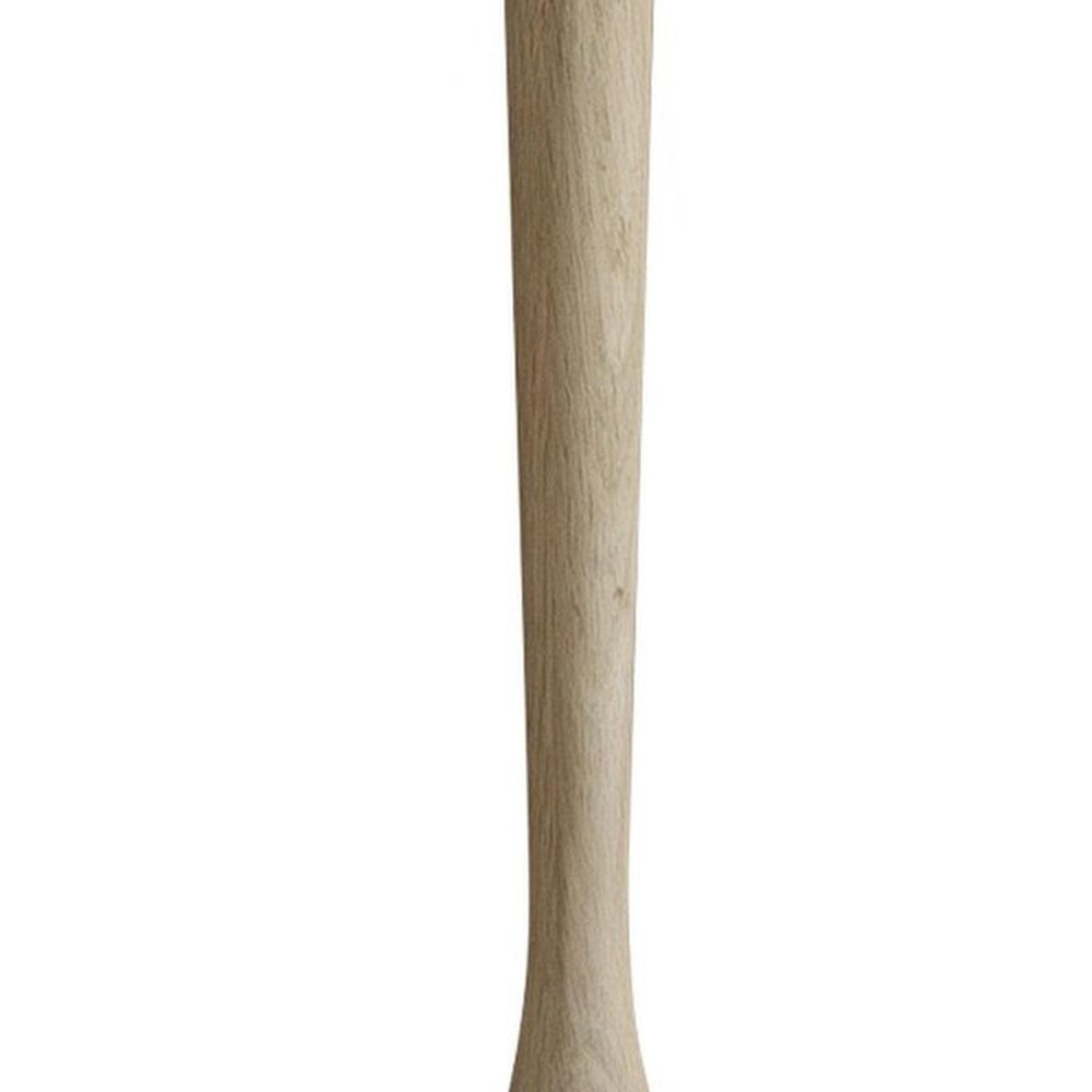 26" White And Natural Marble And Solid Wood Cocktail Pedestal End Table HomeRoots
