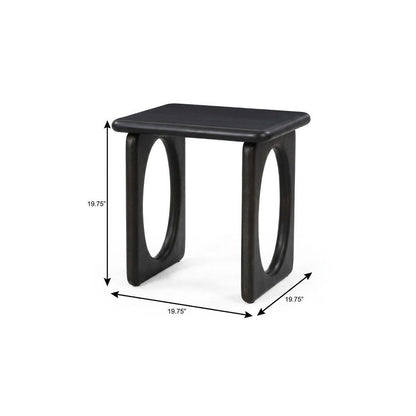 20" Espresso Solid Wood Square Frame End Table HomeRoots
