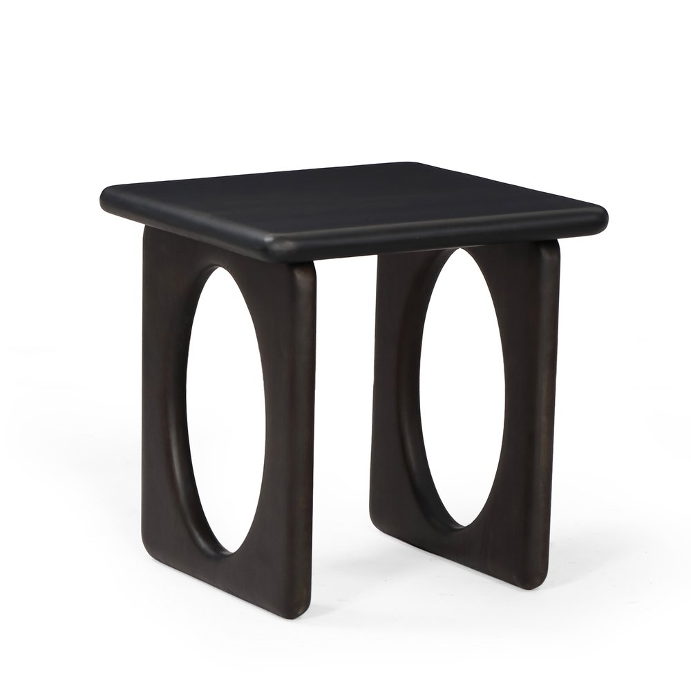 20" Espresso Solid Wood Square Frame End Table HomeRoots