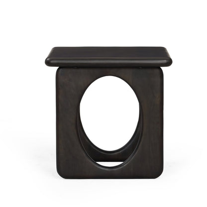 20" Espresso Solid Wood Square Frame End Table HomeRoots