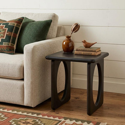 20" Espresso Solid Wood Square Frame End Table HomeRoots