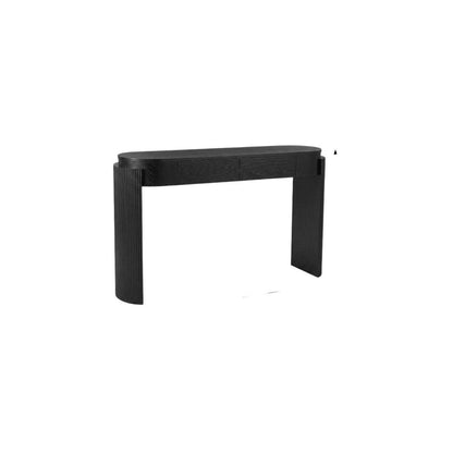 55" Teal Blue Wood Oval Double Pedestal Console Table With Two Drawers HomeRoots