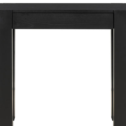 47" Black Wood Console Table With USB And Drawer HomeRoots