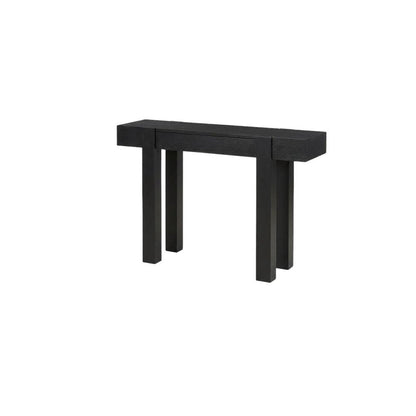 47" Black Wood Console Table With USB And Drawer HomeRoots