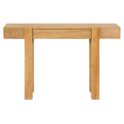 47" Black Wood Console Table With USB And Drawer HomeRoots
