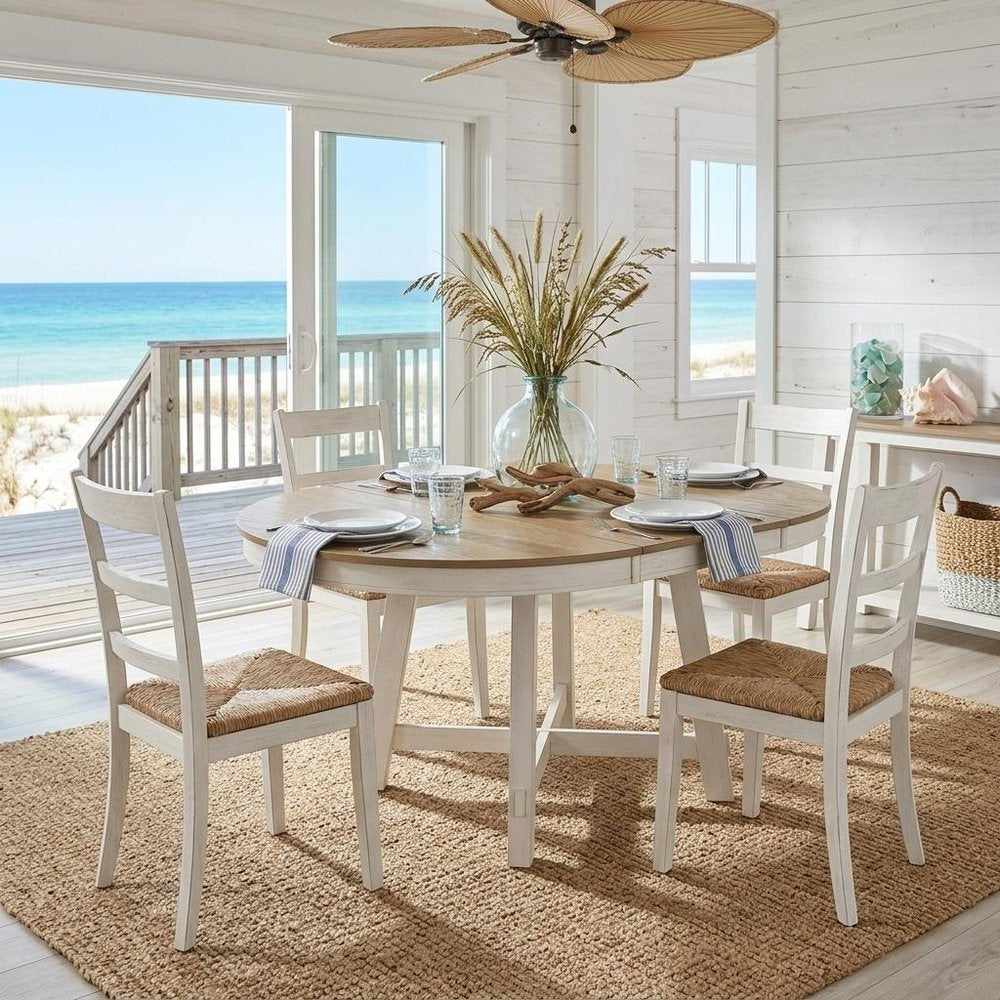 58" Espresso Wood Removable Leaf Oval Extendable Dining Table — view 7