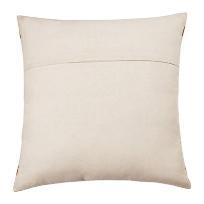 20" White Yellow And Red Striped Cotton Throw Pillow Cover
