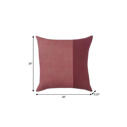 20" Maroon And Red Patchwork Cotton Throw Pillow Cover