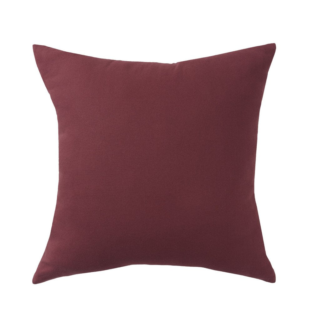 20" Maroon And Red Patchwork Cotton Throw Pillow Cover