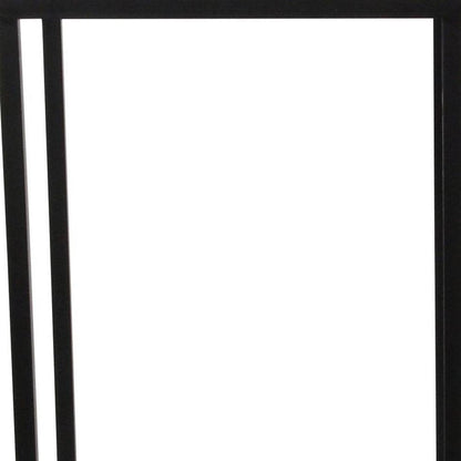 Set of Two Black Marble and Steel Square Frame Nested Tables HomeRoots