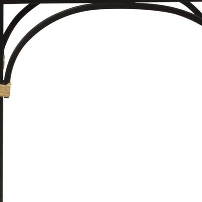 Set of Two Natural And Black Distressed Solid Wood And Steel Frame Nested Tables HomeRoots