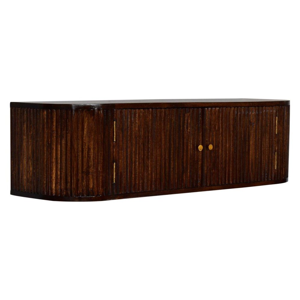 43" Chestnut Solid Wood Floating Wall Mount Console Table — view 4