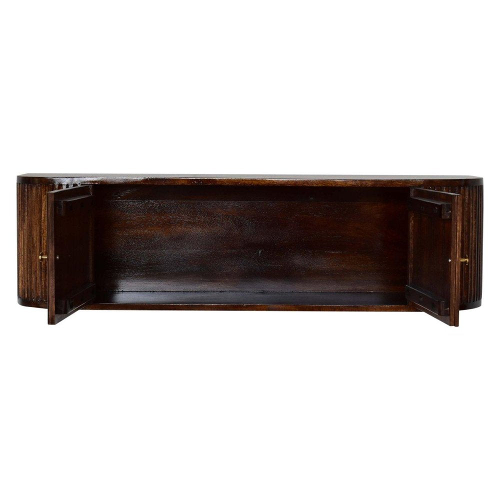 43" Chestnut Solid Wood Floating Wall Mount Console Table — view 8