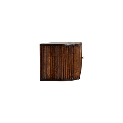 43" Chestnut Solid Wood Floating Wall Mount Console Table HomeRoots