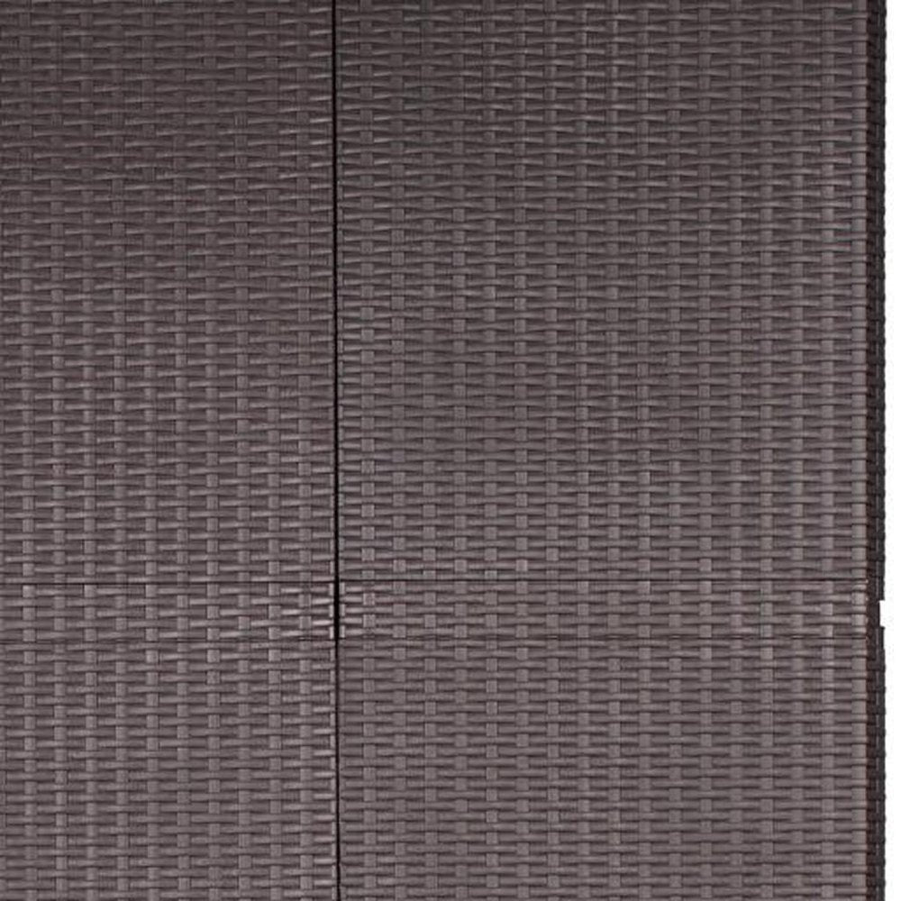 57" Espresso Heavy Duty Resin Faux Rattan Two Door Storage Cabinet HomeRoots