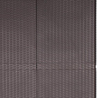 57" Espresso Heavy Duty Resin Faux Rattan Two Door Storage Cabinet HomeRoots