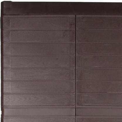 57" Espresso Heavy Duty Resin Faux Wood Plank Two Door Storage Cabinet HomeRoots