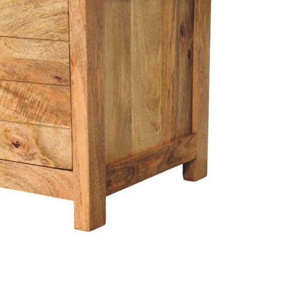 39" Brown And Oak Genuine Leather And Solid Wood Upholstered Storage Bench With Drawers HomeRoots