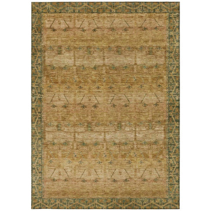 10' X 14' Copper And Orange Tribal Washable Indoor Outdoor Area Rug HomeRoots