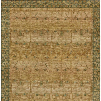 10' X 14' Copper And Orange Tribal Washable Indoor Outdoor Area Rug HomeRoots