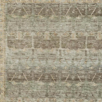 10' X 14' Chocolate And Brown Tribal Washable Indoor Outdoor Area Rug HomeRoots