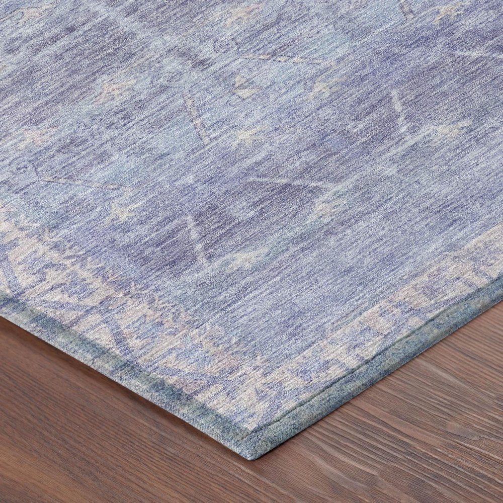 8' Lavender And Purple Round Tribal Washable Indoor Outdoor Area Rug HomeRoots