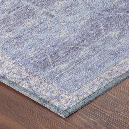 8' Lavender And Purple Round Tribal Washable Indoor Outdoor Area Rug HomeRoots