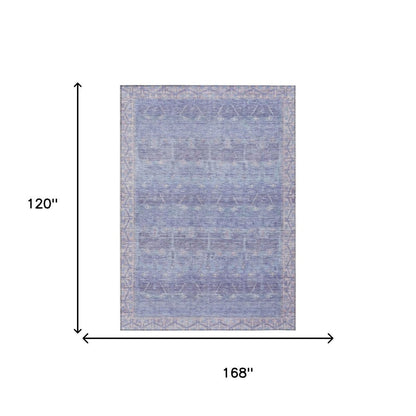 10' X 14' Lavender And Purple Tribal Washable Indoor Outdoor Area Rug HomeRoots